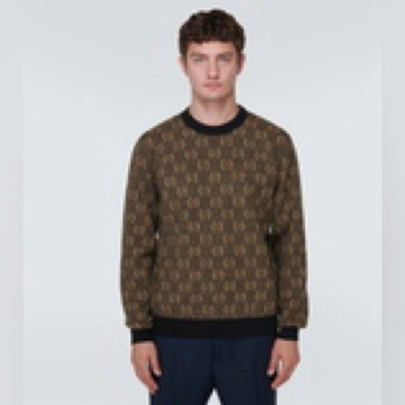 NWOT Gucci GG jacquard wool sweater - Picture 3 of 11